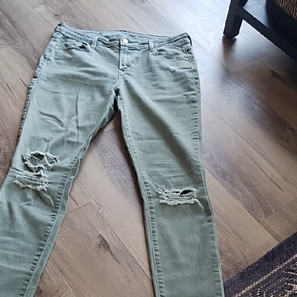 Old Navy Women's High Rise Jeans in Sage Green